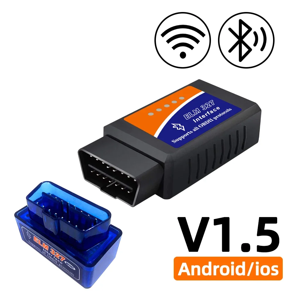 

OBD2 Scanner ELM327 Car Diagnostic Detector Code Reader Tool V1.5 WIFI Bluetooth OBD 2 for IOS Android Auto Scan Repair Tools