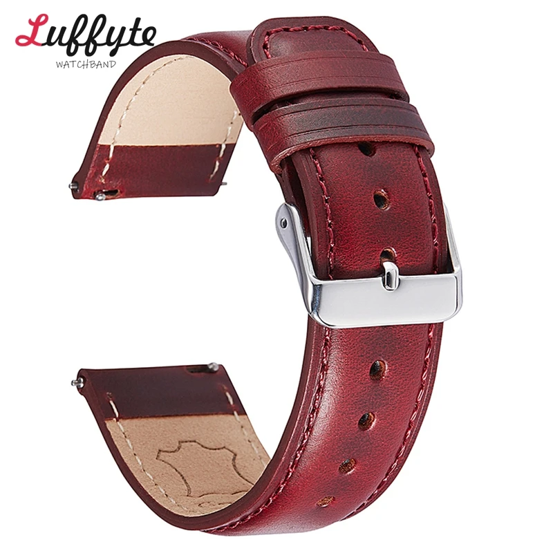 High Quality Oil Wax Genuine Leather Watch Strap 20mm 22mm Retro Vintage Quick Release Leather Watch Band Brown Green Bracelets
High Quality Oil Wax Genuine Leather Watch Strap 20mm 22mm Retro Vintage Quick Release Leather Watch Band Brown Green Bracelets