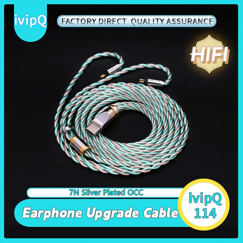 ivipQ 4 Core 7N Silver Plated OCC TYPE-C Earphone Upgrade Cable For MMCX 0.78 2PIN N5005 IE900 300 Fender SE846 Xelento Iriver
ivipQ 4 Core 7N Silver Plated OCC TYPE-C Earphone Upgrade Cable For MMCX 0.78 2PIN N5005 IE900 300 Fender SE846 Xelento Iriver