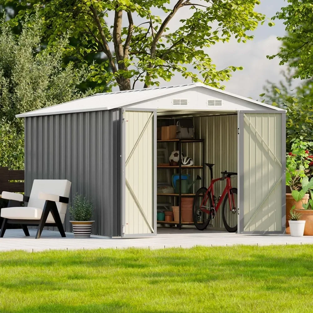 Outdoor Storage Shed, 8x10Metal Storage Shed, Steel Yard Shed with Design of Lockable Doors, Outdoor Garden Storages Sheds
Outdoor Storage Shed, 8x10Metal Storage Shed, Steel Yard Shed with Design of Lockable Doors, Outdoor Garden Storages Sheds