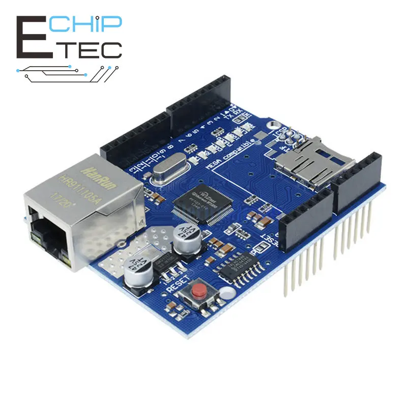 

FS Ethernet Shield W5100 Network Expansion Board Module for Arduino Main Board UNO R3 ATMega 328 1280 MEGA2560 With Micro SD