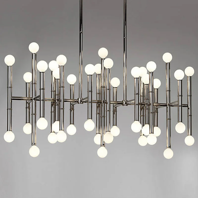 Modern Rectangular Chandelier Bamboo Droplight Light bronze color designer home table lighting 100-240V Gold/Chrome
Modern Rectangular Chandelier Bamboo Droplight Light bronze color designer home table lighting 100-240V Gold/Chrome