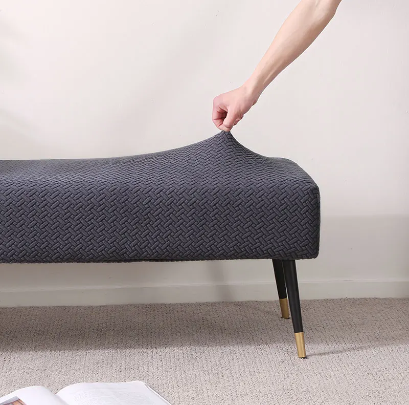 Housse de banc élastique en tissu polaire, antidérapante, amovible, lavable, pour siège de maison, salon, chambre à coucher, salle de Piano Housse de banc élastique en tissu polaire, antidérapante, amovible, lavable, pour siège de maison, salon, chambre à coucher, salle de Piano