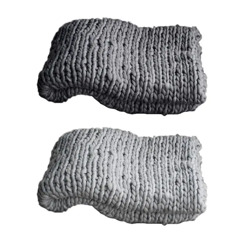 Large Size Soft Hand Knitted Blanket for Winter Wool Plaid Thick Line Yarn Chunky Sofa Throw Photography Props
Large Size Soft Hand Knitted Blanket for Winter Wool Plaid Thick Line Yarn Chunky Sofa Throw Photography Props