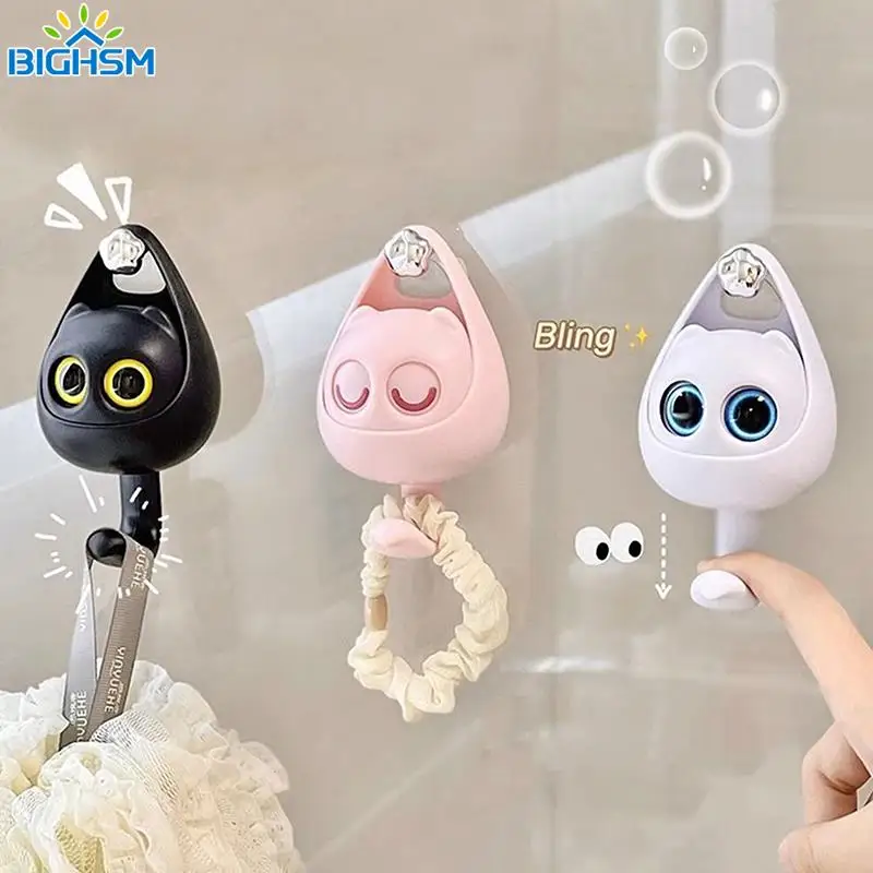 

1Pc Creative Cute Cartoon Cat Hooks Wall Shlef Hook For Clothes Hat Scarf Key Holders Animals Hanger Rack Home Decoration Hanger