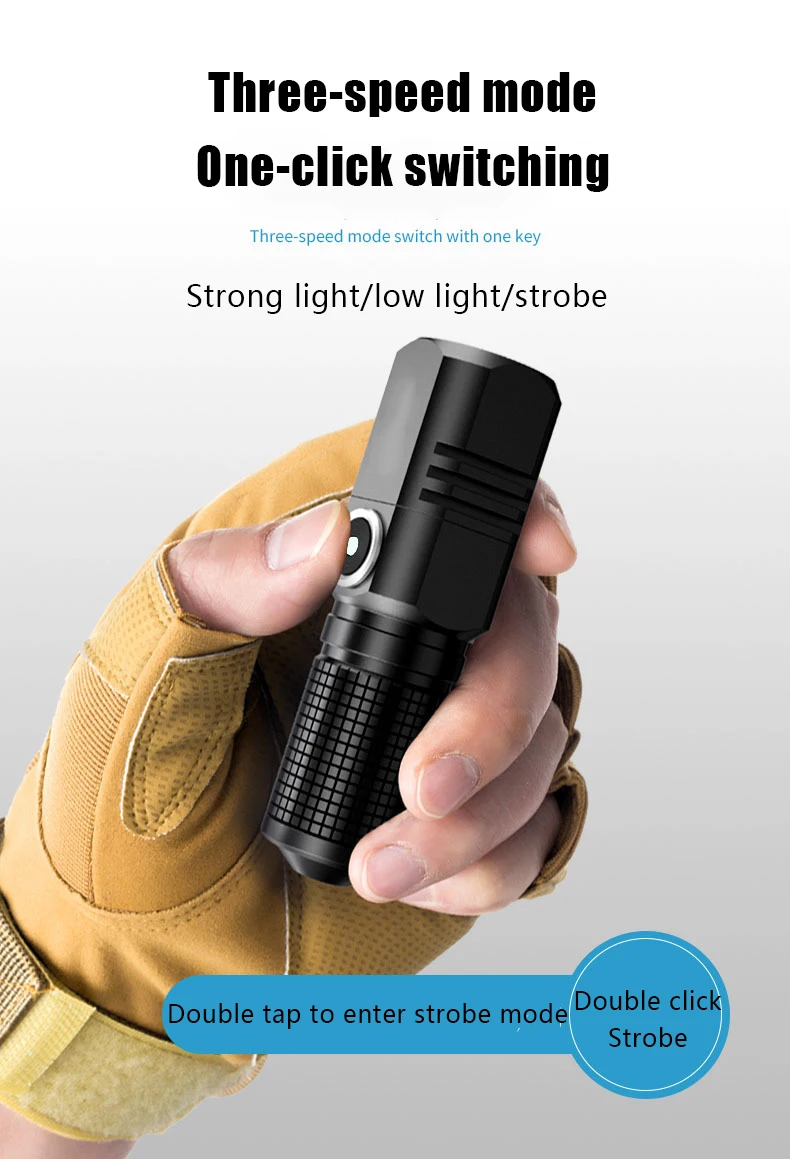 Generic Mini Portable Torch 4 CORE P50 LED USB Rechargeable Torch 3