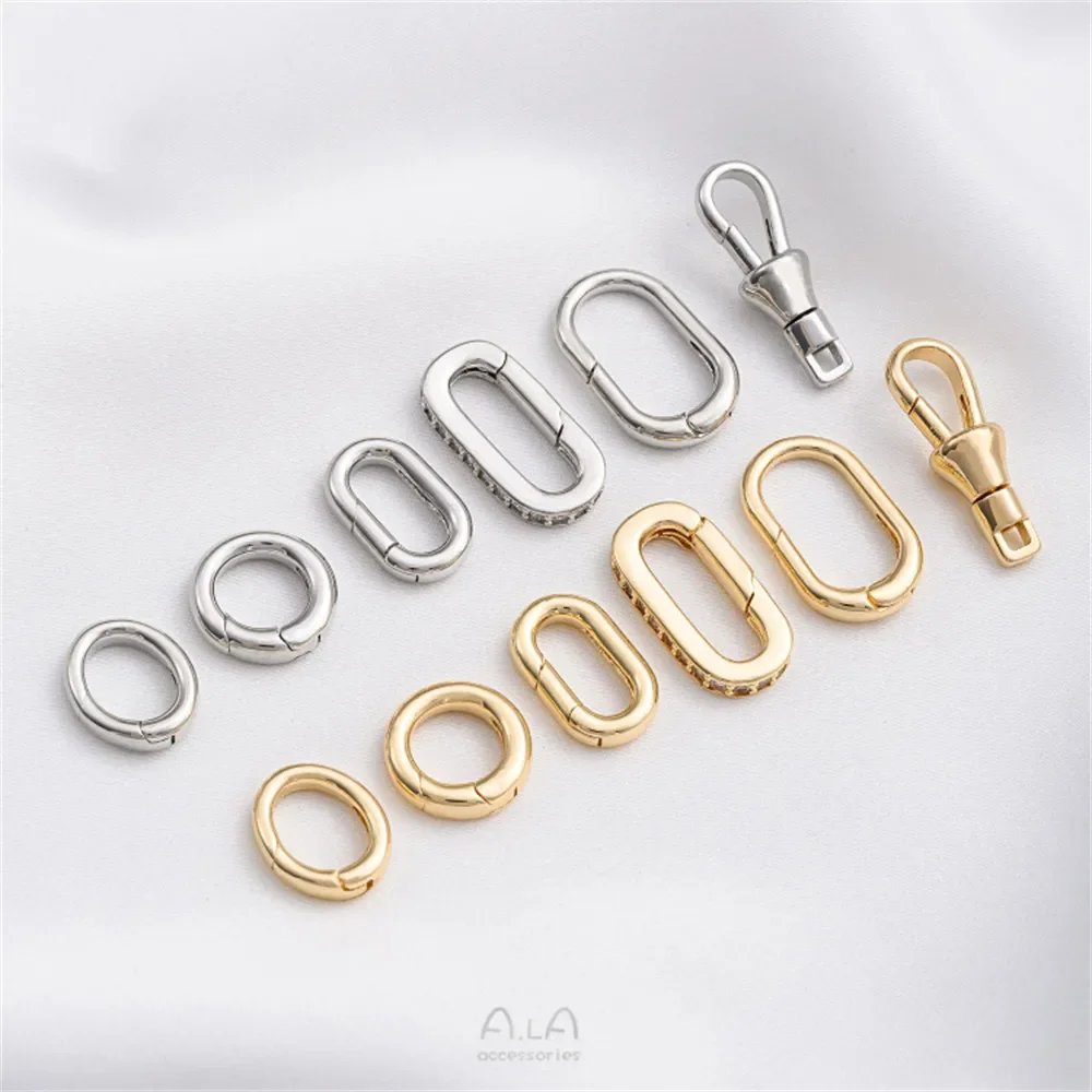 Универсальная пряжка 14K Золотая круглая овальная пружинная Пряжка для рукоделия жемчужная цепочка Карабин Пряжка аксессуары
Универсальная пряжка 14K Золотая круглая овальная пружинная Пряжка для рукоделия жемчужная цепочка Карабин Пряжка аксессуары