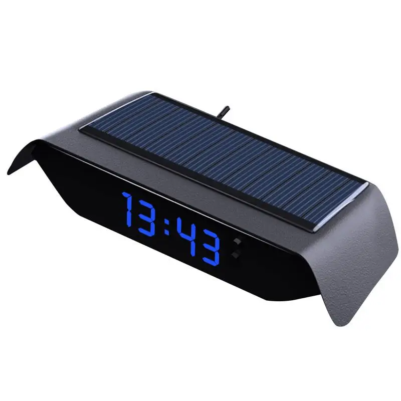 

Car Solar Powered Clock Solar Powered Adhesive Digital Temperature Meter And Monitor Glowing Temperature Display Dashboard Clock