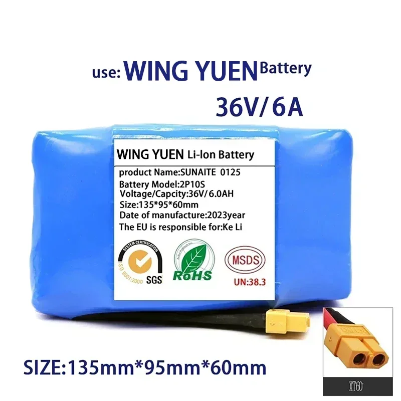 36V 18650 Battery Pack 6000mAh Rechargeable Lithium ion battery for Electric Self Balancing Scooter HoverBoard Unicycle
36V 18650 Battery Pack 6000mAh Rechargeable Lithium ion battery for Electric Self Balancing Scooter HoverBoard Unicycle