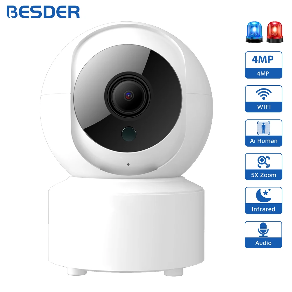 BESDER ip-камера, 4 МП, детский монитор, Двусторонняя аудио камера для помещений, мини PTZ, WiFi, камера видеонаблюдения, ip-камера Безопасности s
BESDER ip-камера, 4 МП, детский монитор, Двусторонняя аудио камера для помещений, мини PTZ, WiFi, камера видеонаблюдения, ip-камера Безопасности s