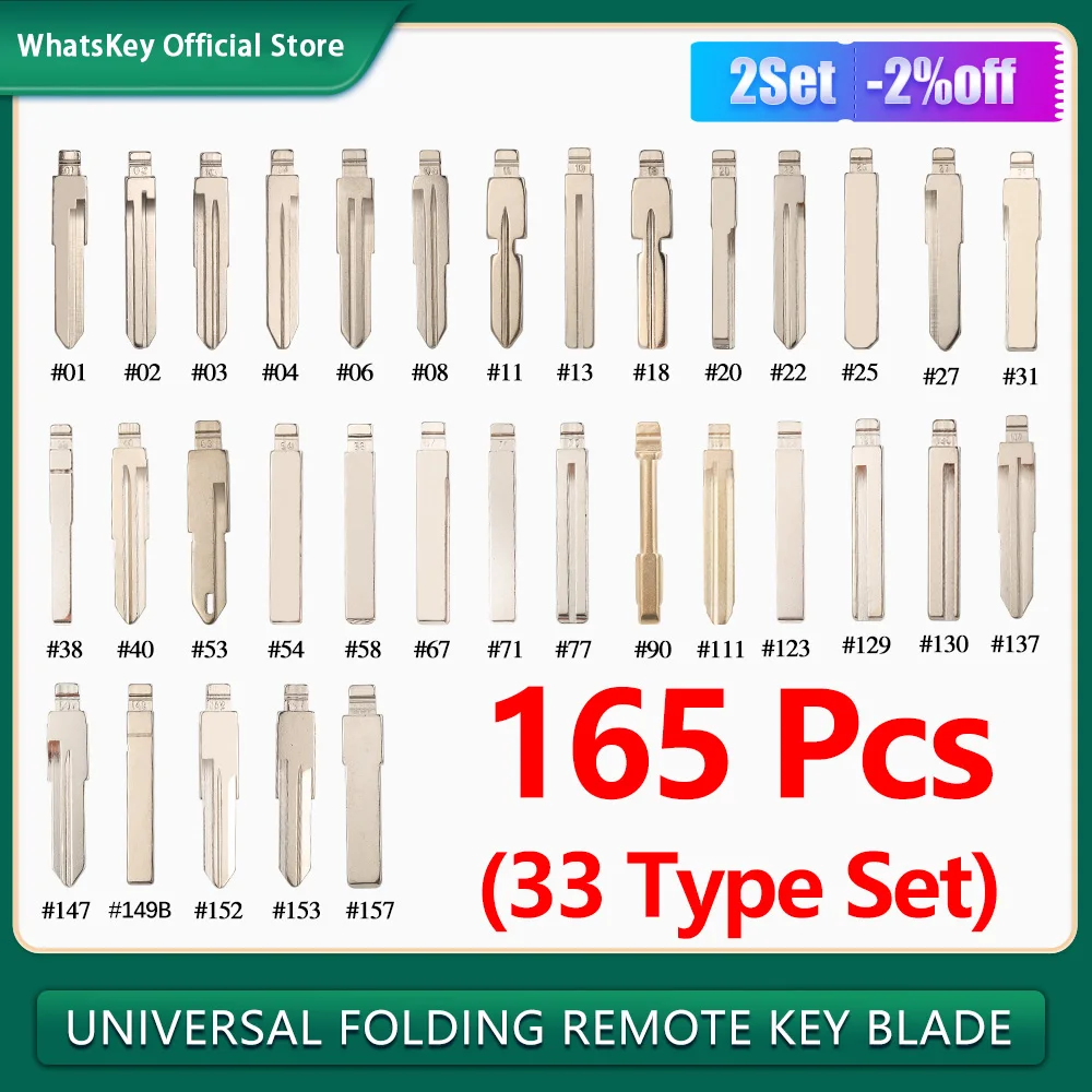 165Pcs Flip Car Blank Remote KD Key Blade KD900/KD-X2 KD VVDI JMD Xhorse For Renault Nissan VW Audi Hyundai Ford Citroen Peugeot
165Pcs Flip Car Blank Remote KD Key Blade KD900/KD-X2 KD VVDI JMD Xhorse For Renault Nissan VW Audi Hyundai Ford Citroen Peugeot