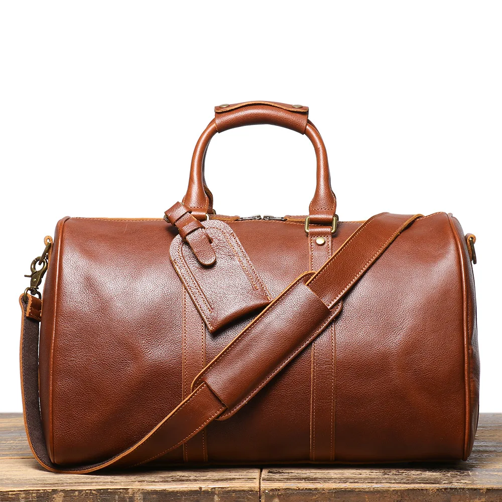 Vintage Men's Genuine Leather Travel Shoulder Bag Large Capacity Tote Bag Brown Gym Bag
Vintage Men's Genuine Leather Travel Shoulder Bag Large Capacity Tote Bag Brown Gym Bag