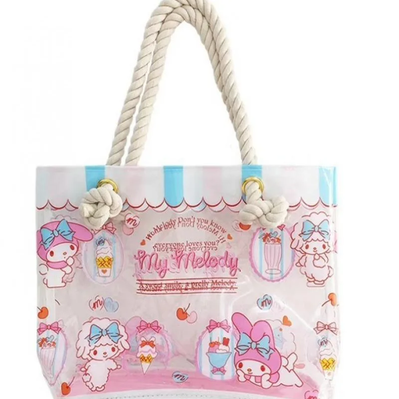 Kawaii Sanrio Shoulder Bag Kuromi Accessories Cute Beauty Cartoon Anime Transparent Satchel Beach Bag Waterproof Toys Girls Gift
Kawaii Sanrio Shoulder Bag Kuromi Accessories Cute Beauty Cartoon Anime Transparent Satchel Beach Bag Waterproof Toys Girls Gift