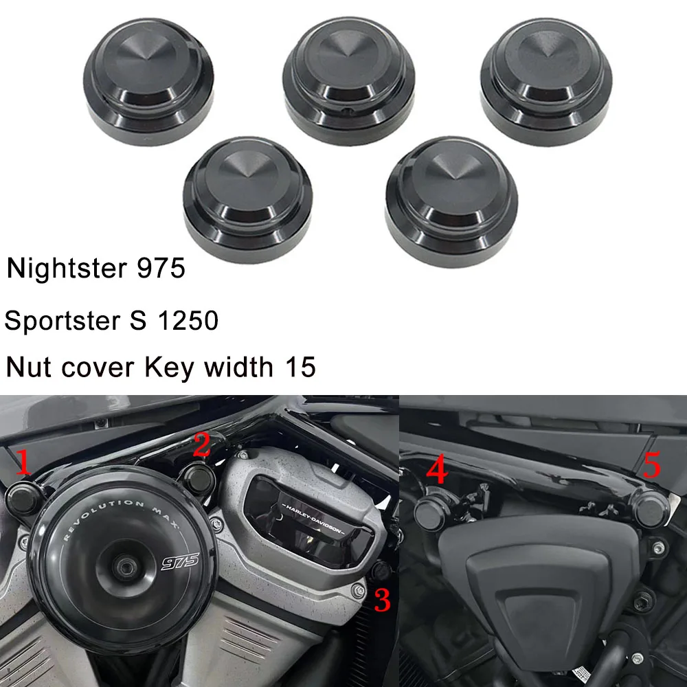 Motorcycle Nightster 975 Nut Cover Design Premium Key Size 15 For Sportster S 1250 RH1250 S RH975 S 2022 2023
Motorcycle Nightster 975 Nut Cover Design Premium Key Size 15 For Sportster S 1250 RH1250 S RH975 S 2022 2023