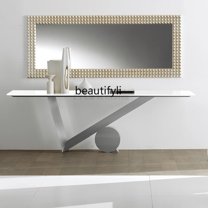 Italian Simple Luxury Jade Stone Console Tables Modern Light Luxury Console Home Door Wall Curio Cabinet
Italian Simple Luxury Jade Stone Console Tables Modern Light Luxury Console Home Door Wall Curio Cabinet