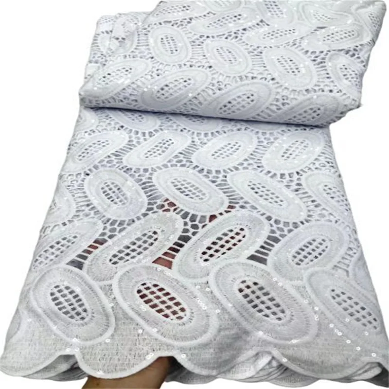 2023 White African Lace Fabric 5 Yards High Quality Gold Sequin Embroidery Nigerian Wedding Water-soluble Sewing Lace Material
2023 White African Lace Fabric 5 Yards High Quality Gold Sequin Embroidery Nigerian Wedding Water-soluble Sewing Lace Material