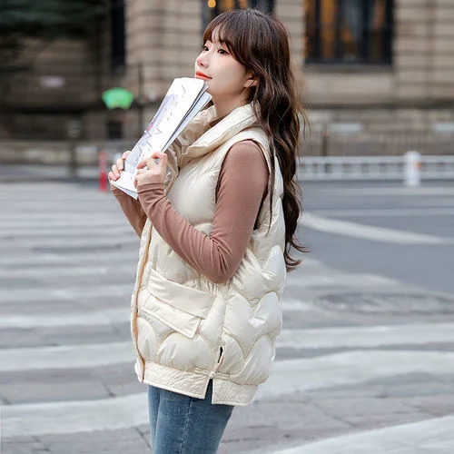 Shiny Vest Women's Winter Casual Jacket Women Clothing Korean Ladies Cotton-padded Coats Waistcoat Female Cotton Vest Fashion
Shiny Vest Women's Winter Casual Jacket Women Clothing Korean Ladies Cotton-padded Coats Waistcoat Female Cotton Vest Fashion