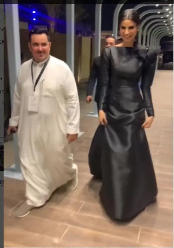 Черное платье-трапеция из тафты Verngo, арабское женское платье знаменитости Дубая, официальное платье с длинным рукавом и открытой спиной