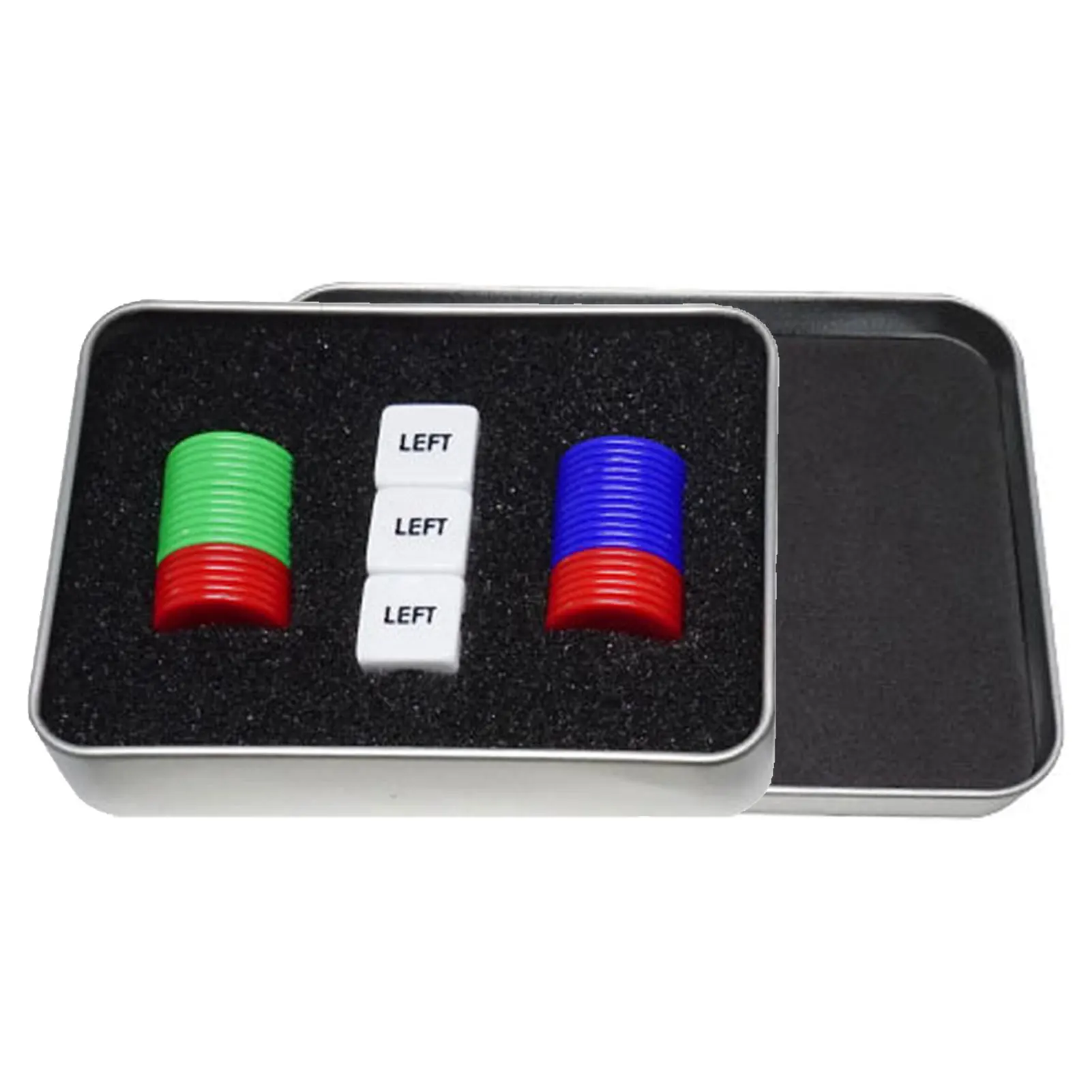 

CRL Dice Game Left Right Center Dice Game Prime With 3 Dices And 36 Chips Set Popular Fun High-energy Game For Party Family