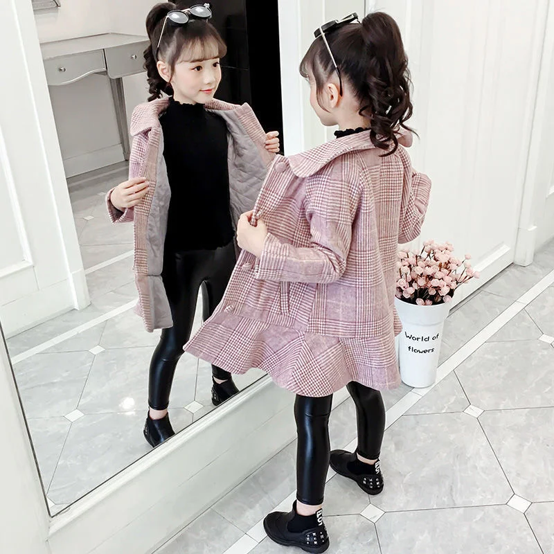 Girls Woolen Coat Jacket Outwear 2022 Retro Plus Thicken Spring Autumn Cotton Overcoat Outfits Sport Tracksuits Tops Children's
Girls Woolen Coat Jacket Outwear 2022 Retro Plus Thicken Spring Autumn Cotton Overcoat Outfits Sport Tracksuits Tops Children's