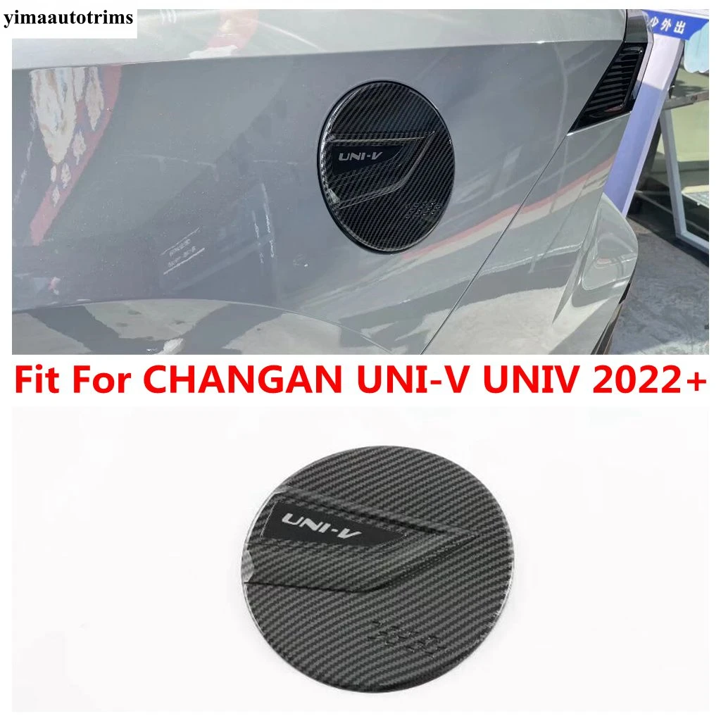 

For CHANGAN UNI-V UNIV 2022 2023 Accessories Car Fuel Tank Oil Cap Garnish Frame Decoration Cover Trim Carbon Fiber Exterior Kit