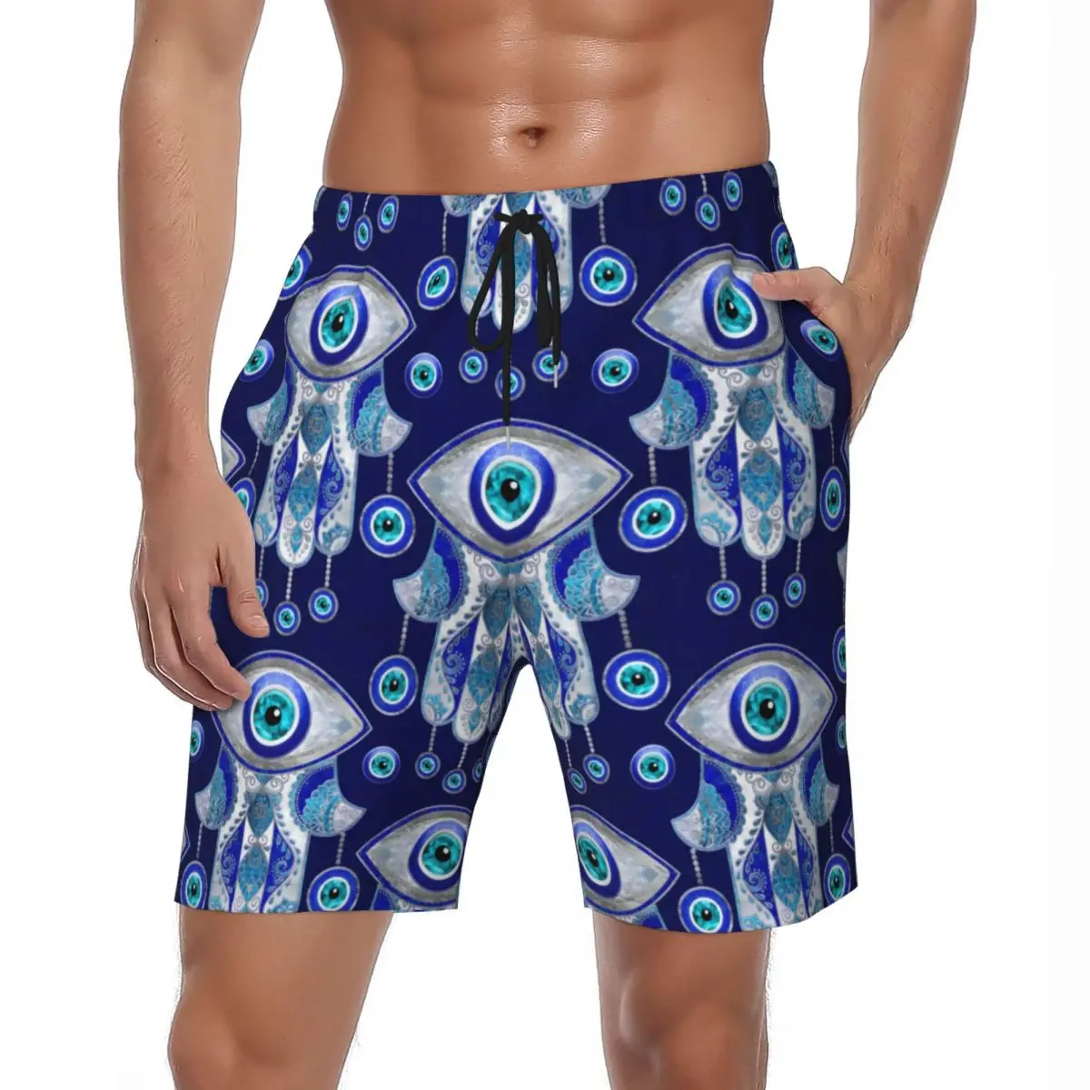 Hamsa Hand Board Shorts Summer Evil Eye Print Hawaii Board Short Pants Men Sports Comfortable Printed Swim Trunks
Hamsa Hand Board Shorts Summer Evil Eye Print Hawaii Board Short Pants Men Sports Comfortable Printed Swim Trunks