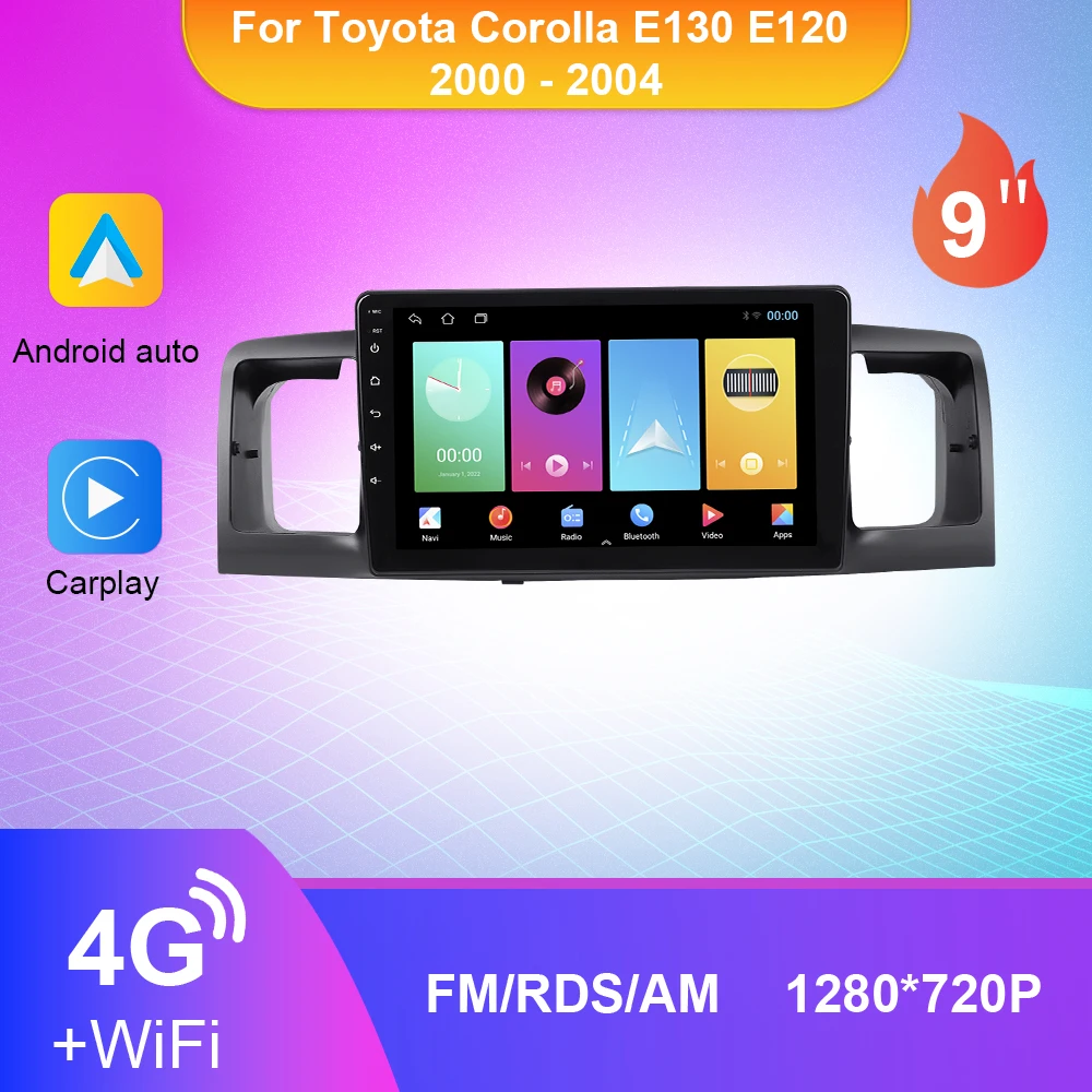 For Toyota Corolla E130 E120 2000-2004 Android 10 Car Radio Carplay Auto Stereo FM Multimedia Video Player Navigation WIFI GPS
For Toyota Corolla E130 E120 2000-2004 Android 10 Car Radio Carplay Auto Stereo FM Multimedia Video Player Navigation WIFI GPS