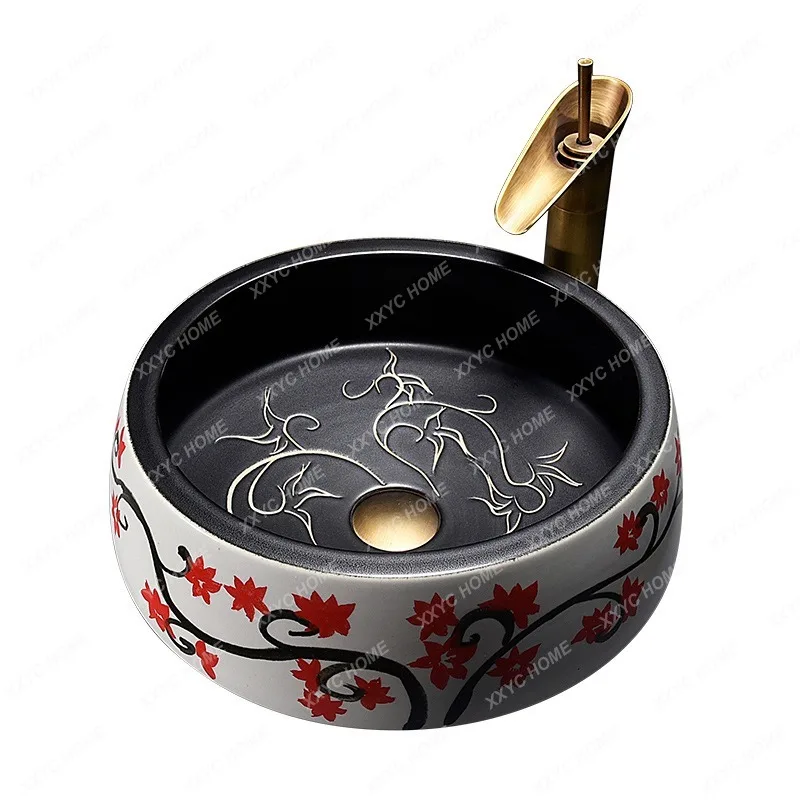 Wash Basin Ceramic Table Basin Wash Basin Art Inter-Platform Basin Washstand Bathroom Table Washbasin Household
Wash Basin Ceramic Table Basin Wash Basin Art Inter-Platform Basin Washstand Bathroom Table Washbasin Household