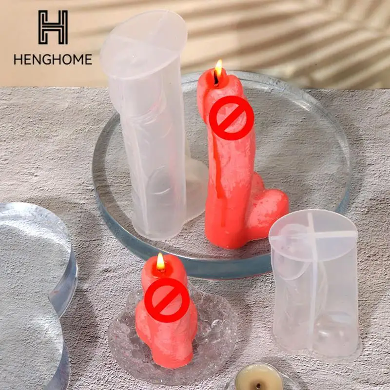 

1pc Homemade Penis Masturbator Silicone Mold Gypsum form DIY Handmade Plaster Candle Ornaments Handicrafts Mold Hand Gift Make