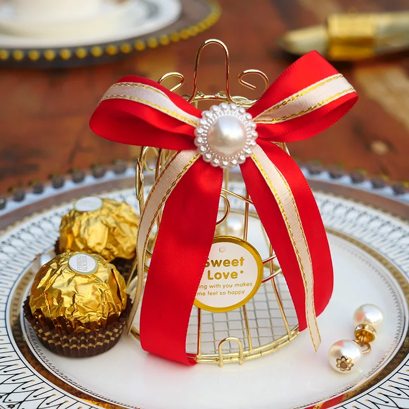 Mini Candy Boxes with Ribbon, Metal Gold, Vintage, Retro Bird Cage, Baby Shower Favor Gift Box, 10Pcs
Mini Candy Boxes with Ribbon, Metal Gold, Vintage, Retro Bird Cage, Baby Shower Favor Gift Box, 10Pcs