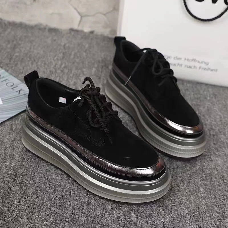 Spring and Autumn Women's Fashion Matsuke Shoes Genuine Leather Color Matching Elevated Casual Sports Shoes High Quality Shoes
Spring and Autumn Women's Fashion Matsuke Shoes Genuine Leather Color Matching Elevated Casual Sports Shoes High Quality Shoes