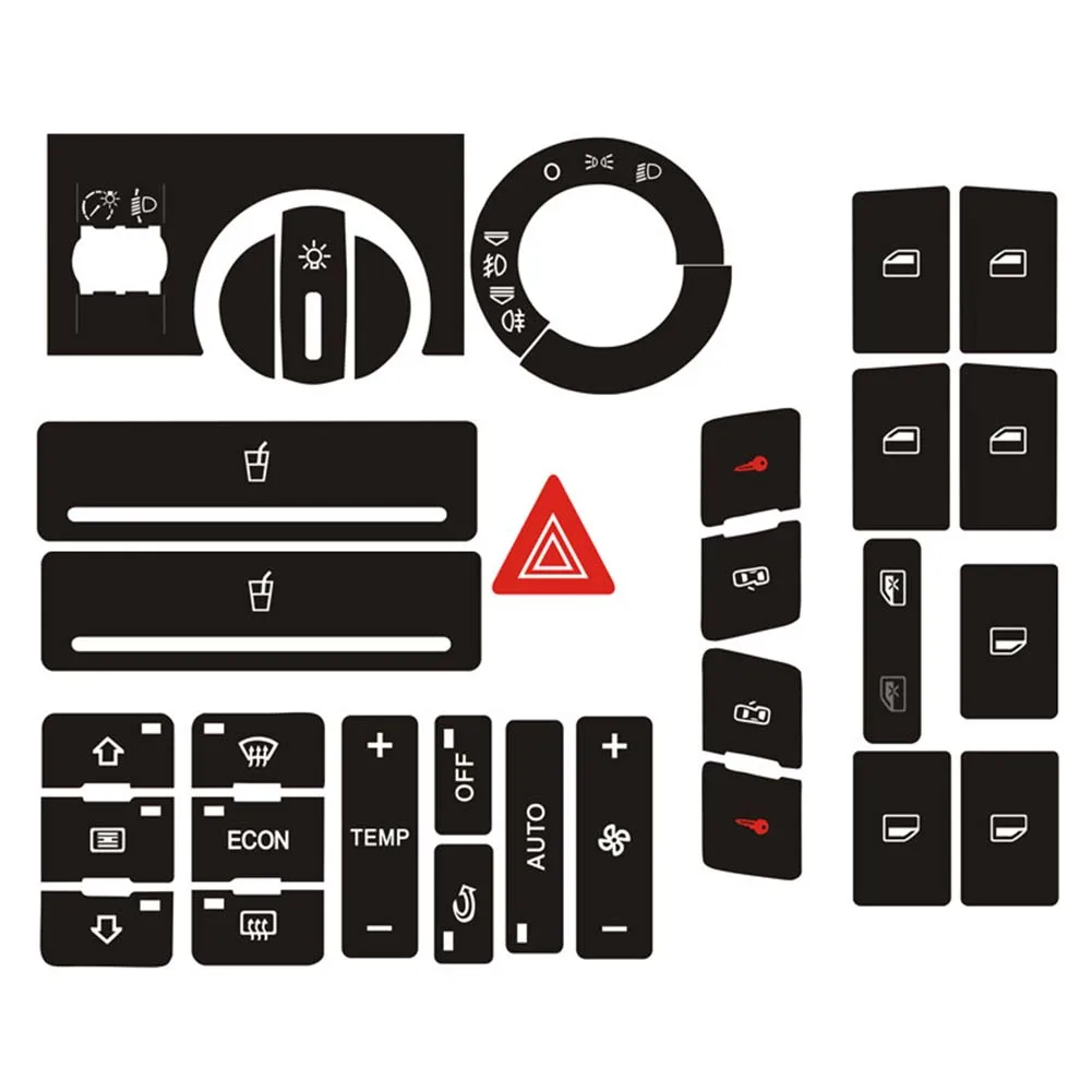 Car Button Repair Decal Sticker Air Condition Climate Control Button Repair Sticker For A2 96-03 Headlight Button Worn Knob Swit
Car Button Repair Decal Sticker Air Condition Climate Control Button Repair Sticker For A2 96-03 Headlight Button Worn Knob Swit