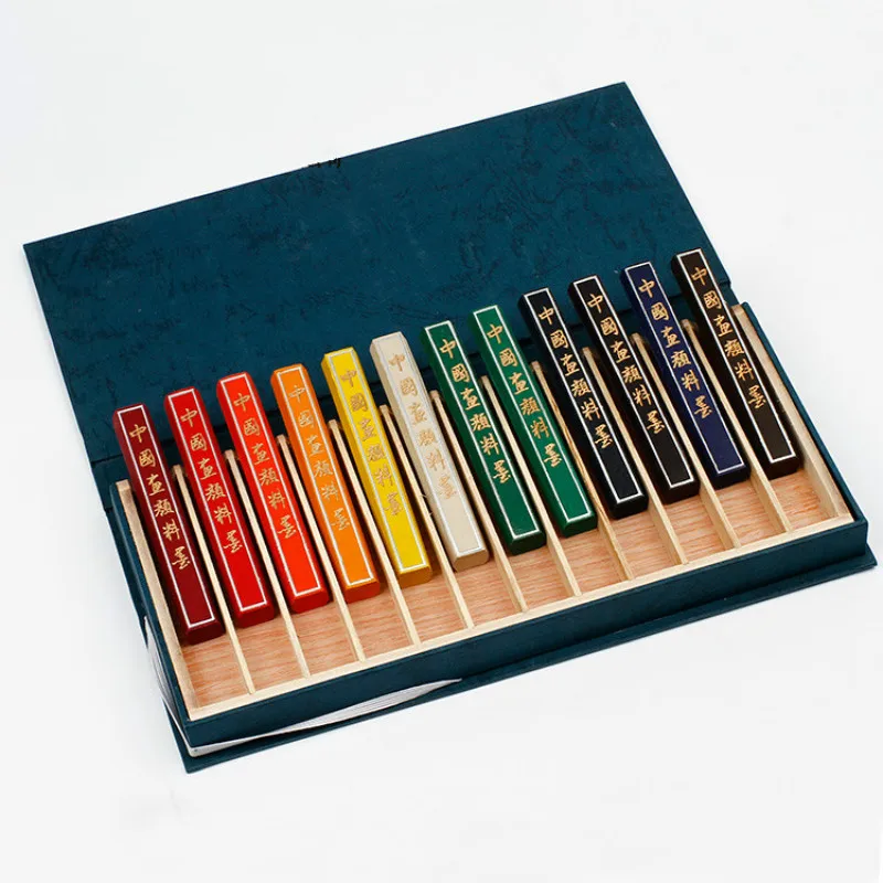 Ink Stick 12 Colors Chinese Painting Pigment Tinta China Colorful Ink Stick Traditional Brush Landscape Drawing Ink Sticks Block
Ink Stick 12 Colors Chinese Painting Pigment Tinta China Colorful Ink Stick Traditional Brush Landscape Drawing Ink Sticks Block