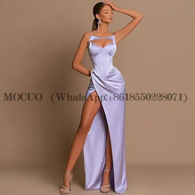 Sleeveless Elegant Satin Prom Gown Mermaid High Split Pleated Occasion Dress Robe De Soirée Women Elegant Evening Party Dress
Sleeveless Elegant Satin Prom Gown Mermaid High Split Pleated Occasion Dress Robe De Soirée Women Elegant Evening Party Dress