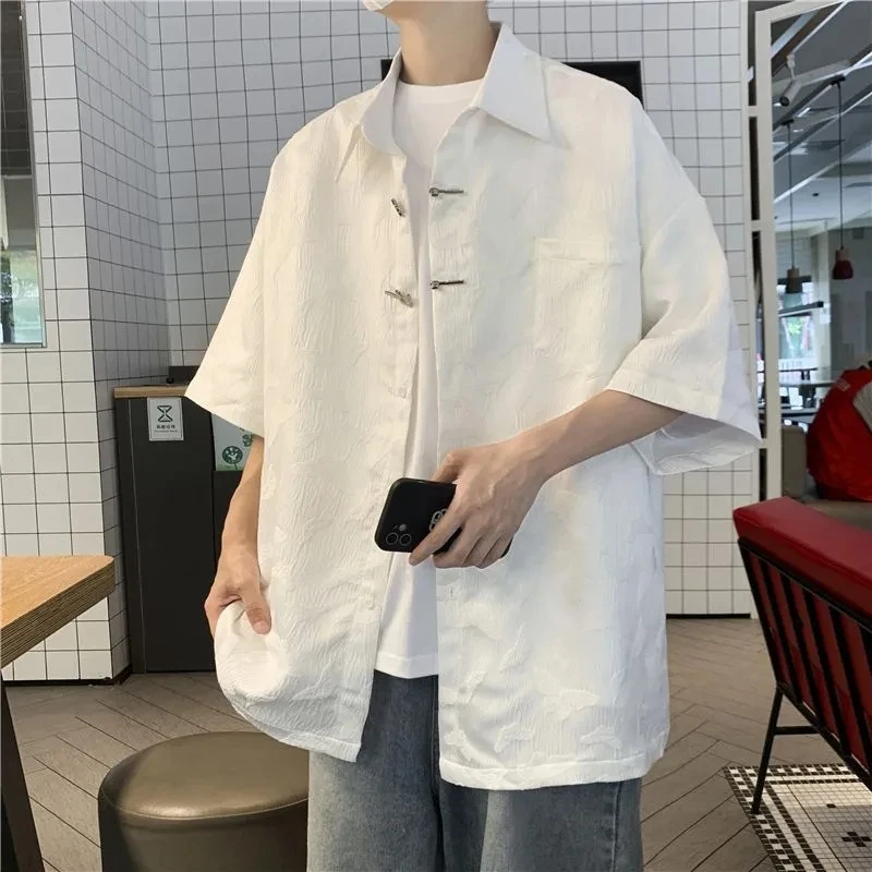 Summer Men's Cool Casual Loose T-Shirt Soft Short Sleeve College Style Student Sport Print Letters Chinese Style Lantern Button
Summer Men's Cool Casual Loose T-Shirt Soft Short Sleeve College Style Student Sport Print Letters Chinese Style Lantern Button