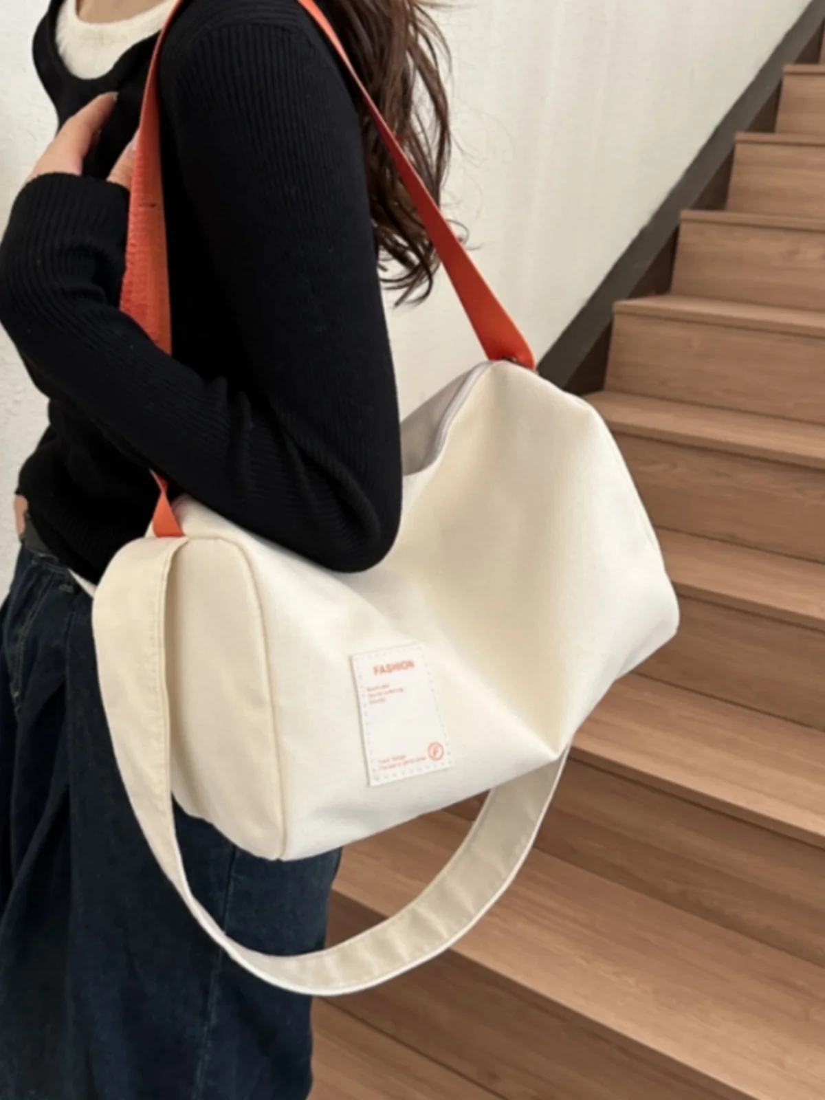 American Style Lazy Leisure Large Capacity Canvas Bag Sports School Girl Trendy Sports Fitness Single Shoulder Crossbody Bag
American Style Lazy Leisure Large Capacity Canvas Bag Sports School Girl Trendy Sports Fitness Single Shoulder Crossbody Bag