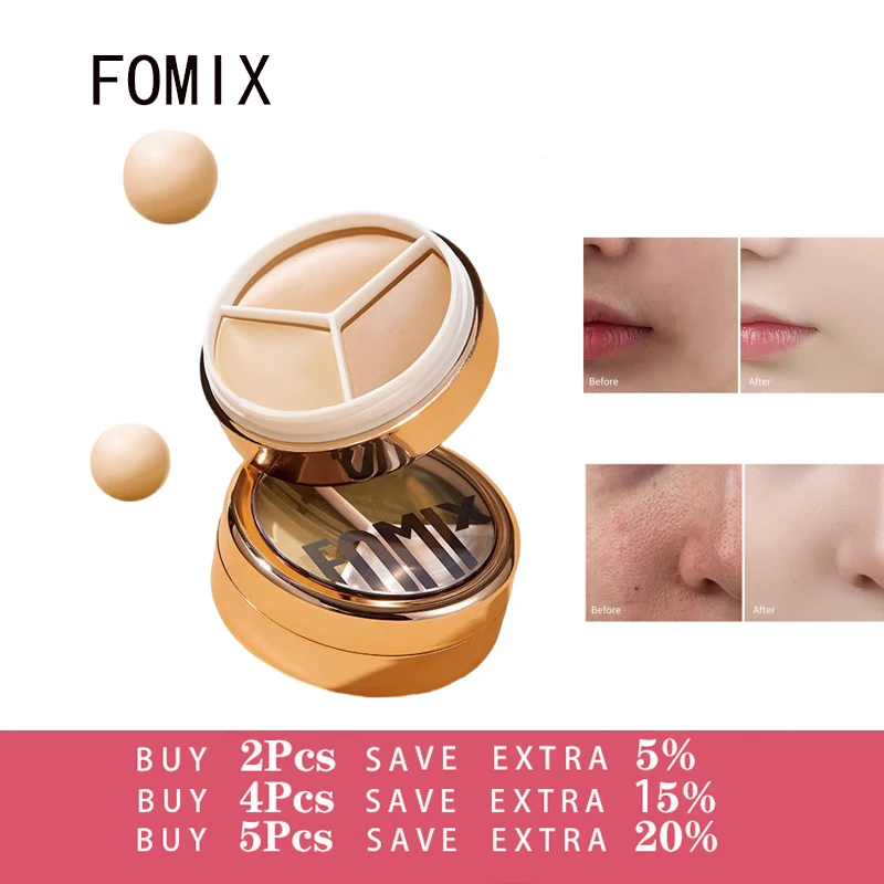 

FOMIX 3 Color Concealer Palette Professional Makeup Conceal Cream for Face Eye Contour Dark Circles Corrector TFIT Cosmetics