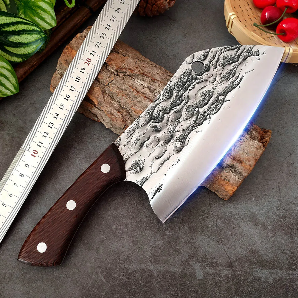 8" Cleaver Knife Handmade Forged Stainless Steel Meat Fish Fruit Vegetables Slicing Kitchen Chef Knife Butcher Cooking Knife
8" Cleaver Knife Handmade Forged Stainless Steel Meat Fish Fruit Vegetables Slicing Kitchen Chef Knife Butcher Cooking Knife