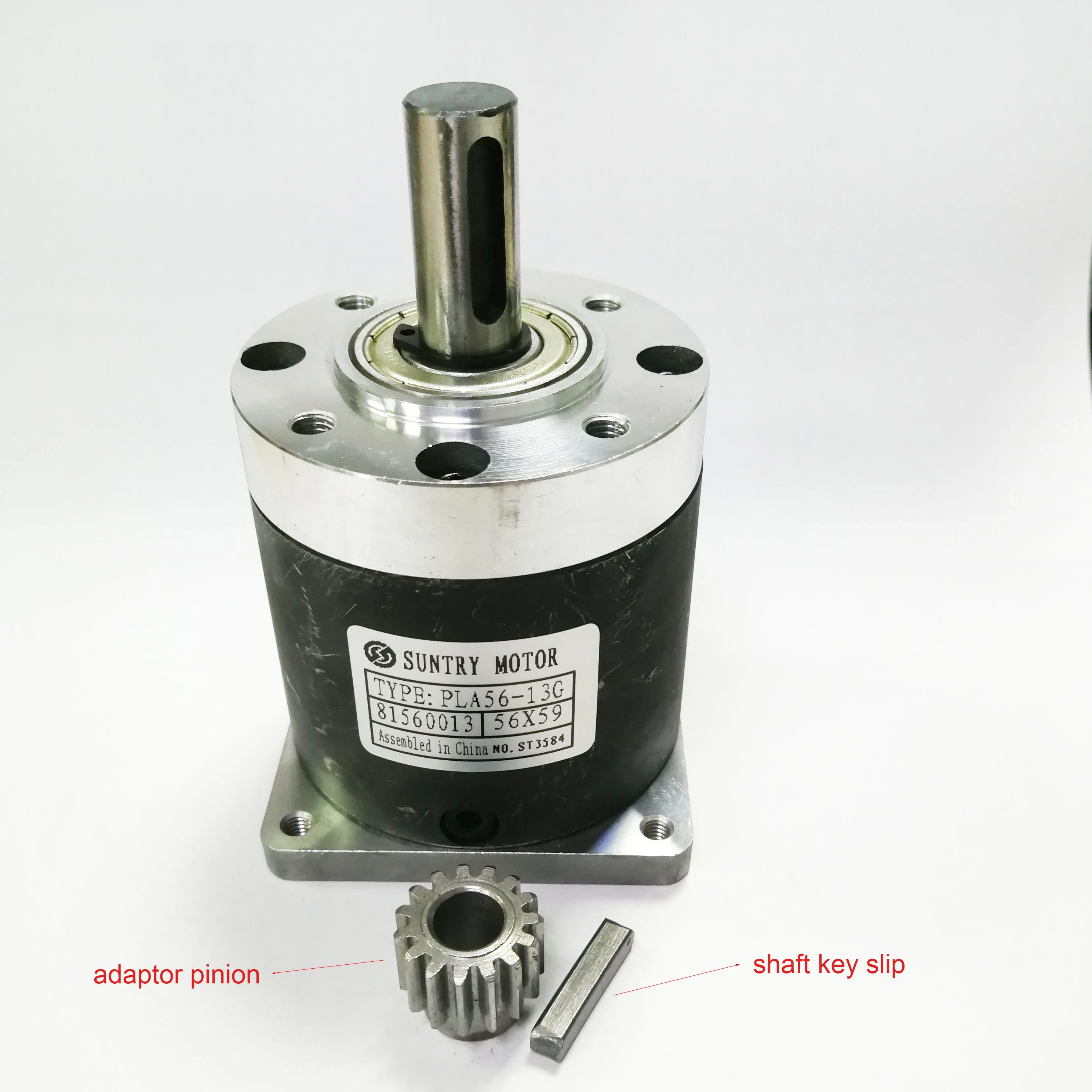

Ratio 168:1 - 326:1 Planetary Reducer 56mm Gearbox Square Input Flange for Nema23 Stepper Motor Shaft Diameter 6mm 6.35mm or 8mm