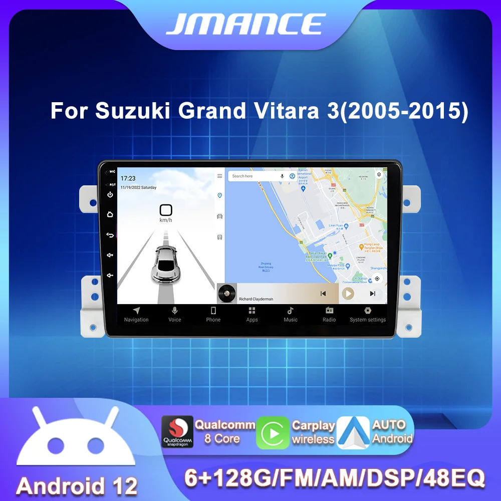 JMANCE 2 DIN Android 12 Autoradio Car Radio Multimedia Video Player For Suzuki Grand Vitara 3 2005-2015 Carplay GPS No 2din DVD
JMANCE 2 DIN Android 12 Autoradio Car Radio Multimedia Video Player For Suzuki Grand Vitara 3 2005-2015 Carplay GPS No 2din DVD