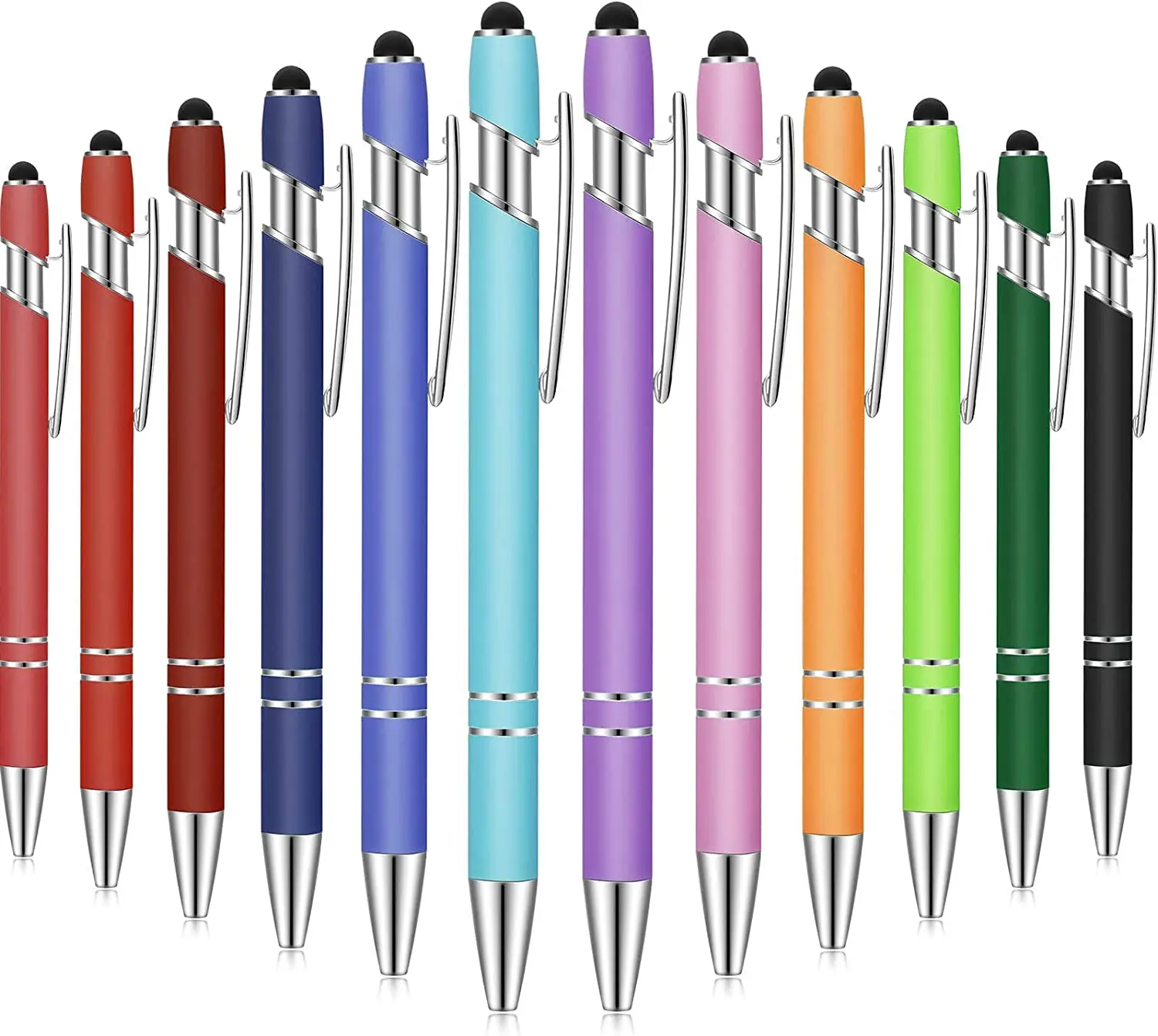 12 Pieces Ballpoint Pen with Stylus Tip, 1.0 mm Black Ink Metal Pen Stylus Pen for Touch Screens, 2 in 1 Stylus Ballpoint Pen
12 Pieces Ballpoint Pen with Stylus Tip, 1.0 mm Black Ink Metal Pen Stylus Pen for Touch Screens, 2 in 1 Stylus Ballpoint Pen