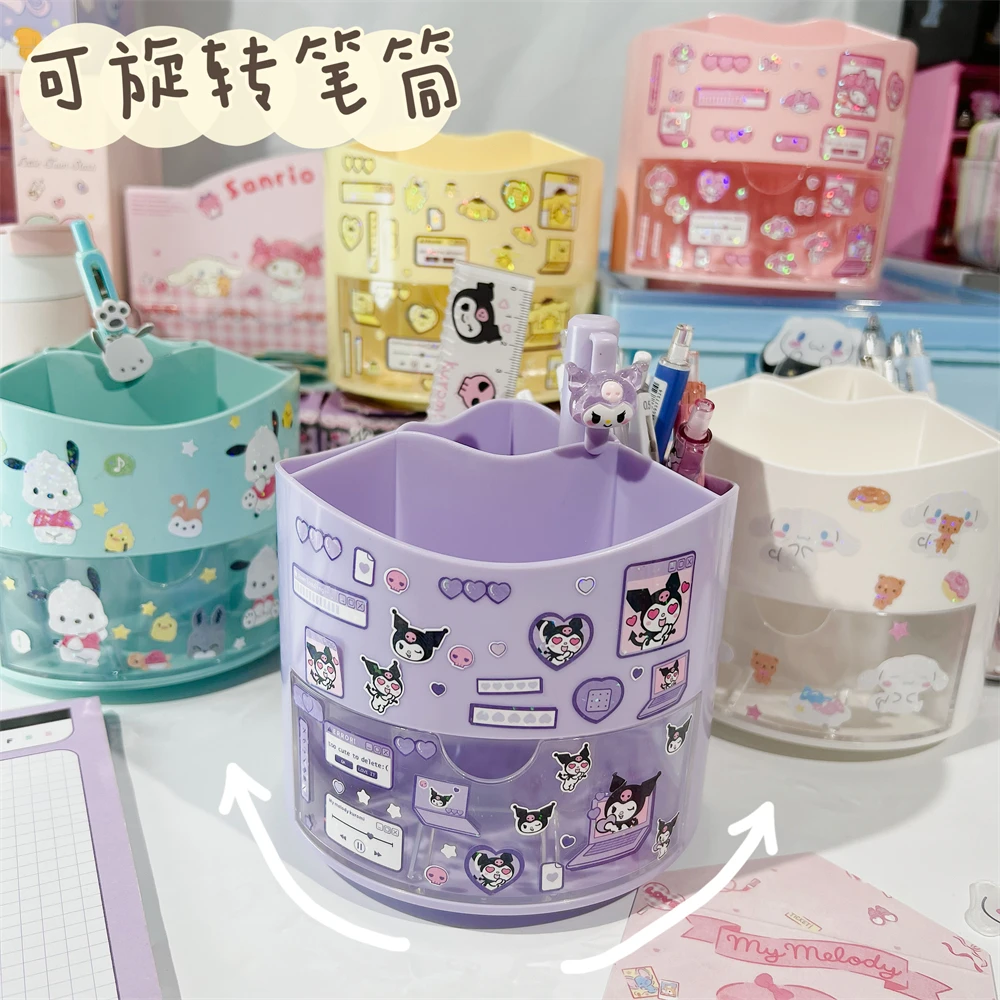 Sanrio Cinnamoroll Kuromi Thing Accessory Rotating Pen Holder Anime Character Kawaii Desktop Organizer Box Stationery Gift
Sanrio Cinnamoroll Kuromi Thing Accessory Rotating Pen Holder Anime Character Kawaii Desktop Organizer Box Stationery Gift