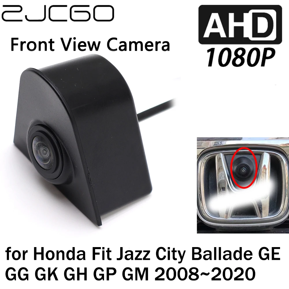 

ZJCGO Car Front View LOGO Parking Camera AHD 1080P Night Vision for Honda Fit Jazz City Ballade GE GG GK GH GP GM 2008~2020