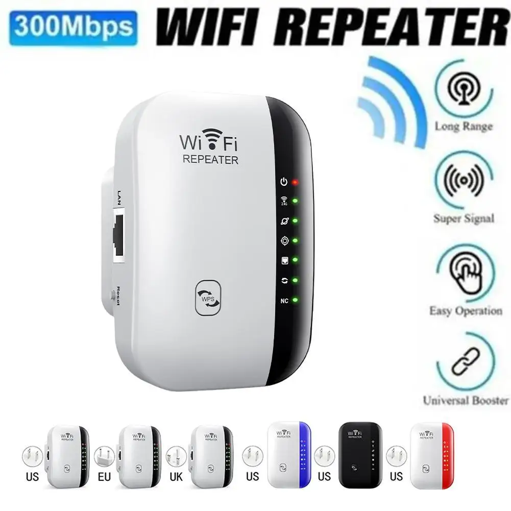 

300Mbps Wireless WIFI Repeater 2.4G Router Wifi Range Extender Wi-Fi Signal Amplifier 802.11N Network Card Adapter For PC