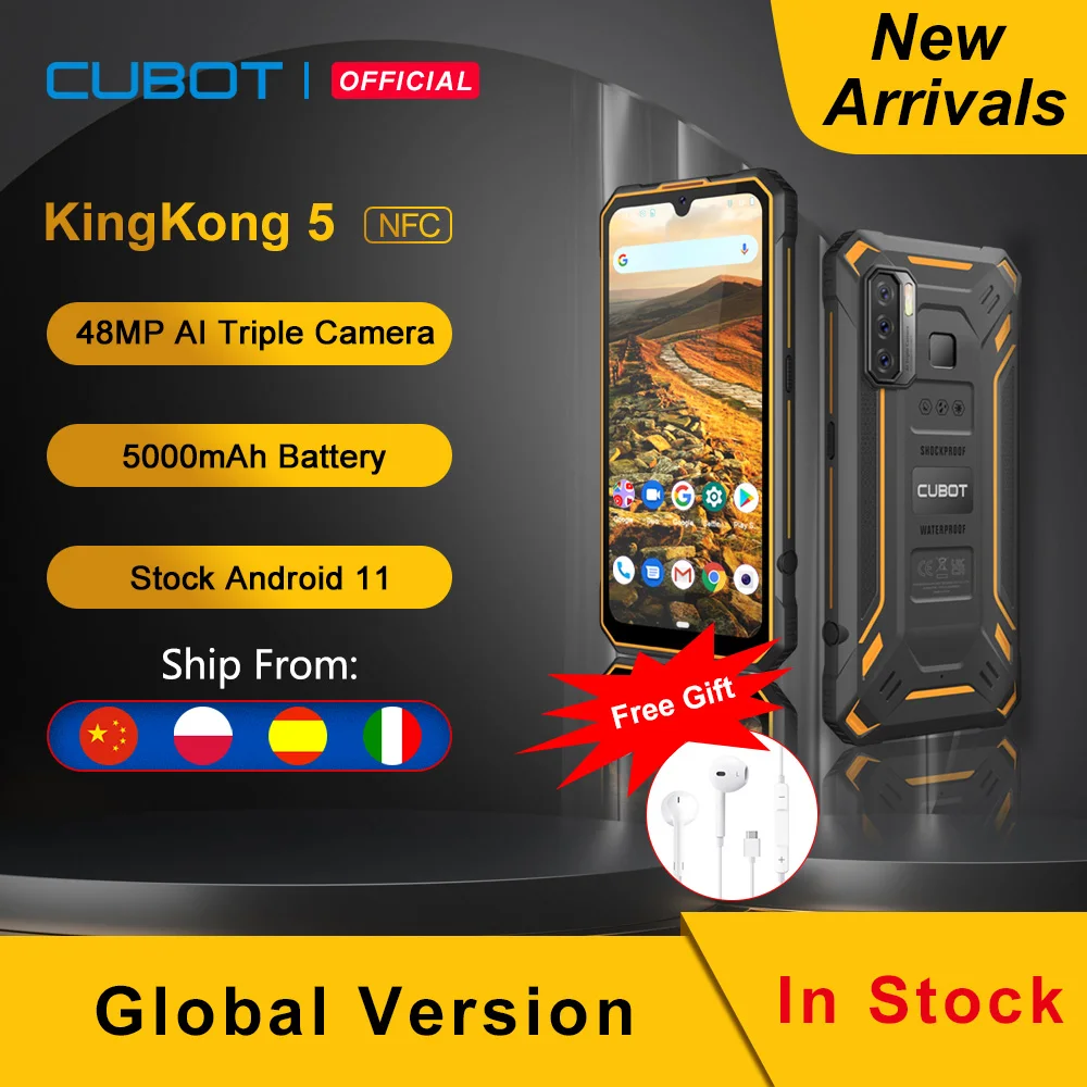 Фото Cubot KingKong 5 защищенный смартфон на андроид 11 IP68 Водонепроницаемый телефон дешёвый