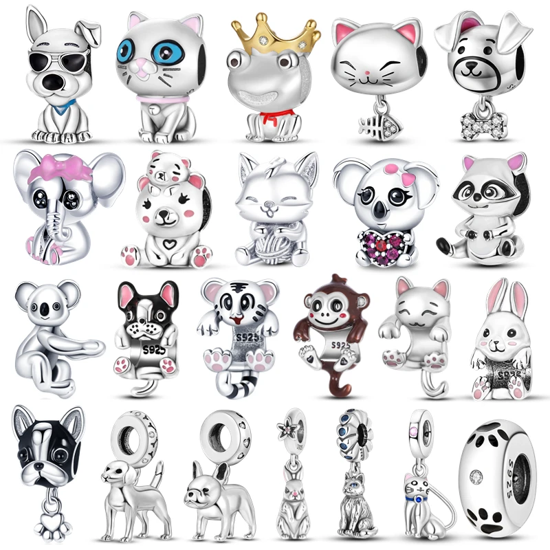 100% 925 Sterling Silver Animal Charms Dog Cat Elephant Bear Monkey Rabbit Fit For Pandora Original Bracelet DIY Jewelry Making
100% 925 Sterling Silver Animal Charms Dog Cat Elephant Bear Monkey Rabbit Fit For Pandora Original Bracelet DIY Jewelry Making