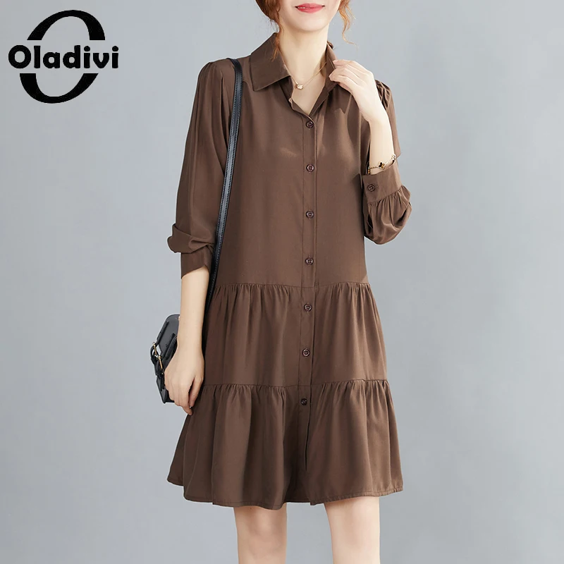 Oladivi Oversized Women's Clothing Long Sleeve Casual Dress Fashion Ladies Spring Autumn Loose Midi Dresses Female Vestidios 709
Oladivi Oversized Women's Clothing Long Sleeve Casual Dress Fashion Ladies Spring Autumn Loose Midi Dresses Female Vestidios 709