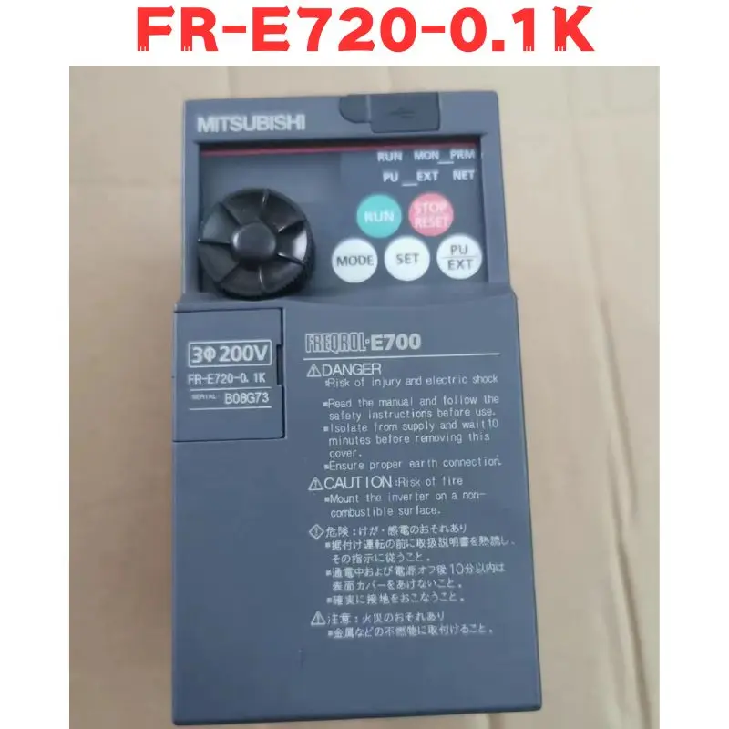 

Second-hand FR-E720-0.1K FR E720 0.1K Inverter Tested OK