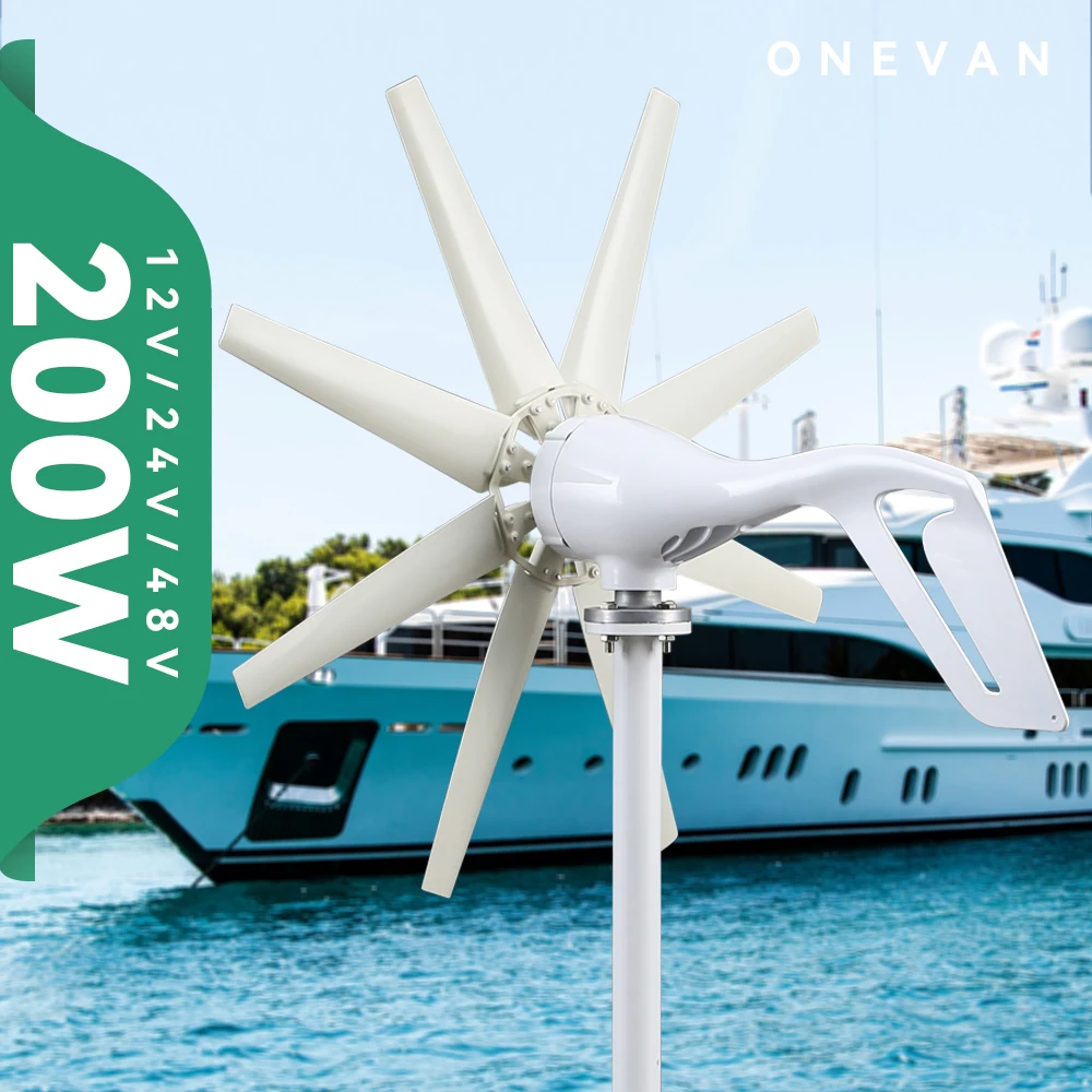 ONEVAN Wind Turbine Generator Power 200w 12v 24v 48v With Off Grid System MPPT Hybrid Charge Controller EU Warehouse Duty Free
ONEVAN Wind Turbine Generator Power 200w 12v 24v 48v With Off Grid System MPPT Hybrid Charge Controller EU Warehouse Duty Free