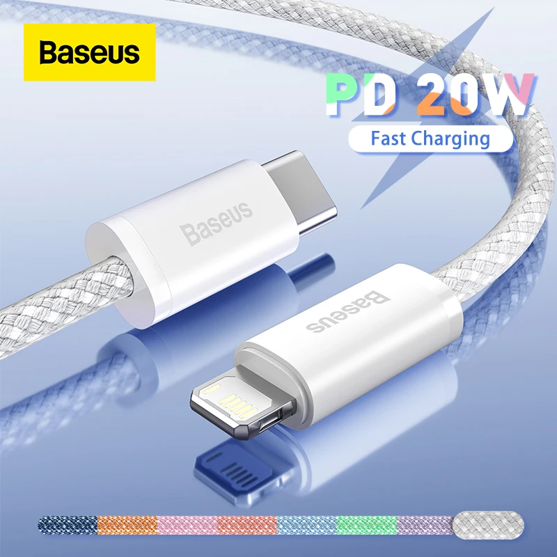 Baseus 20 Вт PD USB C кабель для iPhone 13 Pro Max Быстрая зарядка 12 mini pro max передачи данных Type |